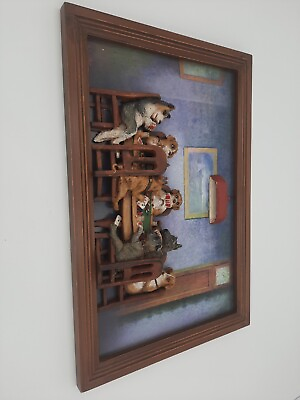#ad Dogs Playing Poker 3D Evandale 2005 The Coolidge Man Cave Garage 3D Art $59.95