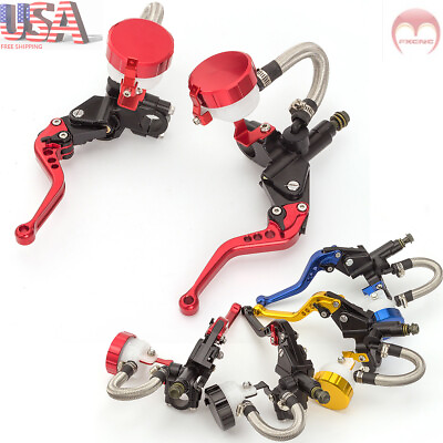 #ad CNC 7 8quot; Motorcycle Front Brake Clutch Lever Master Cylinder Reservoir Universal $45.98