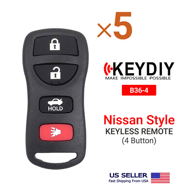 #ad 5X KEYDIY Universal Keyless Remote Key Nissan Style 4 Buttons B36 4 $45.75