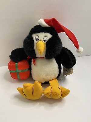 #ad Mary Meyer Penguin Plush 8” Stuffed Animal Santa Hat Holiday Christmas Present $14.95