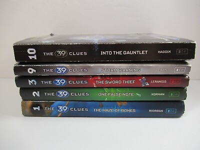 #ad The 39 Clues Book 5 ct. Lot Books 1 239 10 3 HC 2 PB Some Cards $9.99