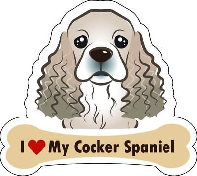 #ad Dog Bone Sticker I Love My Cocker Spaniel Car Sign Puppy Decal Buy2 Get 3rd Free $3.24