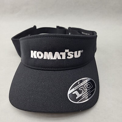 #ad Komatsu Flexfit Visor Hat Strapback Black Embroidered Lightweight Adult Cap $15.99
