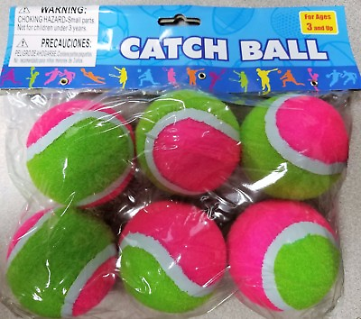#ad Exclusive 6 Replacement Balls for Felt Paddle and Toss Catch Set Sports Game $13.98