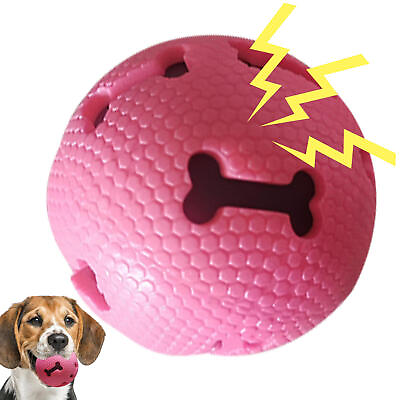 #ad Squeezz Ball Dog Chew Toy Squeaker Sound Ball Pet Fetch Toy $8.92