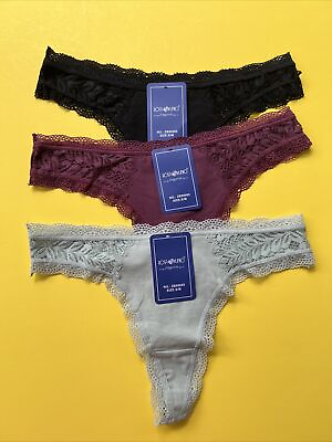 #ad Set 3 Cotton Sexy Women Thong Panties Rosa Junio Lingerie Underwear Size S M $6.85