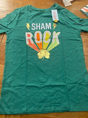 #ad Cat amp; Jack green St Patric green three leaves grass y shirt youth size XXL18 $7.00