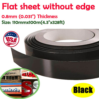#ad 110mmx100m 4.3quot;x328ft Black Aluminum Tape Strip Trim Cap Channel Flat Coil $233.20
