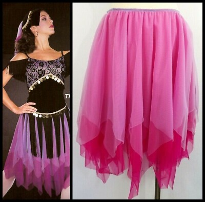 #ad Handkerchief Fairy Lyrical SKIRT ONLY Fits AM AXL Dance Costume Lavender Fuchsia $13.95