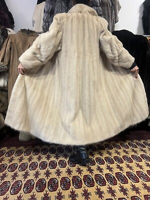 #ad Mink Coat Nerz Fur fur Coat Real Fur Pearl Cream Visone Pelliccia $1161.07
