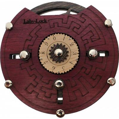 #ad Laby Lock IQ Wooden Brain Teaser Puzzle By Spiele $61.95
