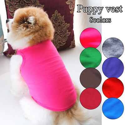 #ad Cute Pet Dog Cat Clothes Summer Puppy TShirt Clothing Small Dogs Chihuahua Vest‹ $2.29