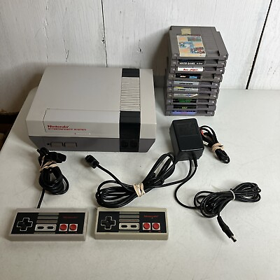 #ad Nintendo NES Console System Bundle 10 Games 2 Controllers NEW PINS Mario Super C $200.00