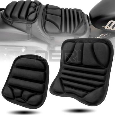 #ad 2x Motorcycle Seat Cushion Cover Lycra Comfort Driver Passenger Shockproof Pad $24.98