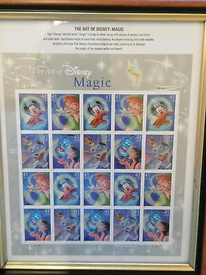 #ad The Art of Disney Magic Character Stamps US mickeypeter pan dumbo 2006 GBP 12.38