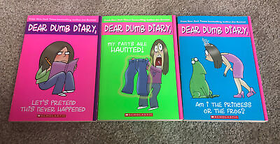 #ad Lot of 3 Dear Dumb Diary Book Set by Jamie Kelly Scholastic Books 1 2 3 $15.00
