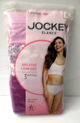 #ad Jockey Hipster Panties Women#x27;s cotton comfort Elance Style 1540 Size 7 L $14.99