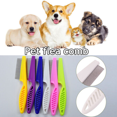 #ad Pet Dog Cat Stainless Steel Hair Grooming Comb Protect Flea Lice Removal Comb $1.75