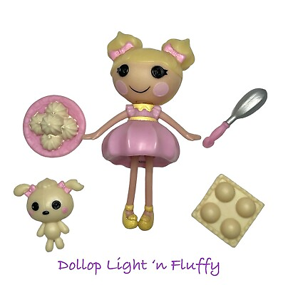 #ad MGA Lalaloopsy 3quot; Mini Doll Set DOLLOP LIGHT #x27;N FLUFFY with Pet and Accessories $14.95