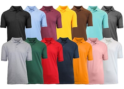 #ad Men Polo Shirt Size S M L XL XXL New Standard Neck Classic NWT Uniform Lounge $10.97