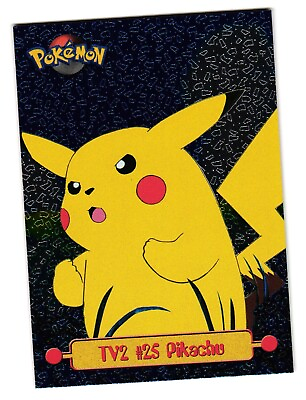 #ad TV2 #25 Pikachu Pokemon Topps Series 1 Holo Foil 1999 Near Mint NM $19.99