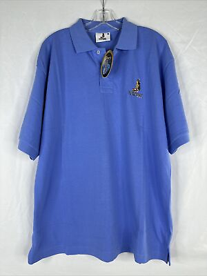 #ad HINANO Tahiti Polo Shirt Mens Size XL Blue Short Sleeve Embroidered Hula Girl $27.77