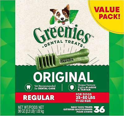 #ad Greenies Original Regular Natural Dog Dental Care Chews Oral Health Dog Treats $23.99