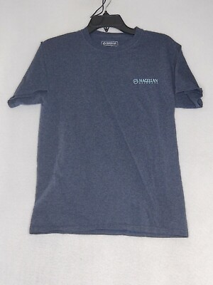 #ad Magellan Mens Size Small Color Blue Short Sleeve Crew Neck .Logo Casual T Shirt $20.99