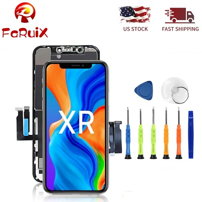 #ad Replacemet For iPhone XR LCD Screen Touch Digitizer Assembly With 8Pcs Tools US $15.77