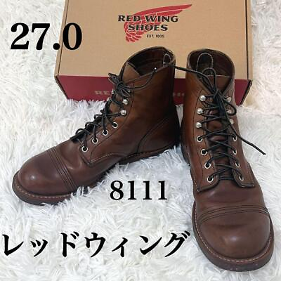 #ad Red Wing Boots 8111 Iron Ranger SizeUS9D Leather Brown 010653d $389.00