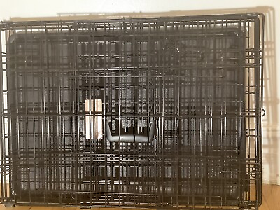 #ad MidWest Metal Cage for Dogs And Other Animals 24 Inch w Divider Black $45.00