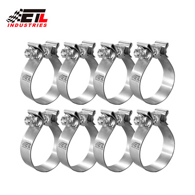 #ad 8 PCS 3quot; Stainless Steel T304 Narrow Band Exhaust Clamps Buckle Type $43.69