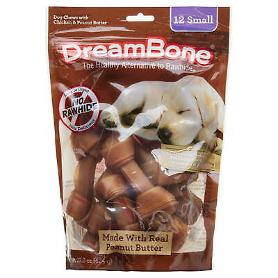 #ad Peanut Butter Flavored Rawhide Free Dog Chews Small 22 Oz. 12 Count $20.72