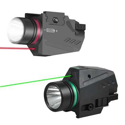 #ad Tactical Pistol Mini Light White Light amp; Red Green Laser Combo for 20mm $18.99