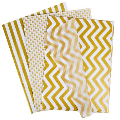 #ad 90 Pcs Gold Tissue Paper Bulk 3 Decorative Metallic Gold Wrapping Tissue Pape... $14.63