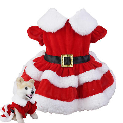#ad Dog Christmas Costume Puppy Christmas Outfit Santa Claus Cotton Dog Costume Suit $11.82