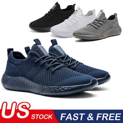 #ad Men#x27;s Walking Tennis Shoes Casual Sneakers Outdoor Athletic Sports Running Gym $19.99
