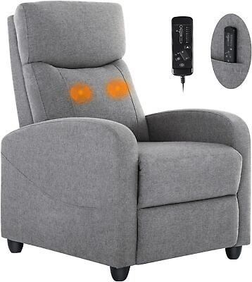 #ad Recliner Chair for Adult Massage Fabric Small Recliner Sofa Home Theater Seating $134.62