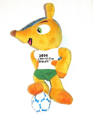 #ad Fifa World Cup Soccer Plush Stuffed Animal Armadillo 2014 Brazil Mascot Ball $16.00