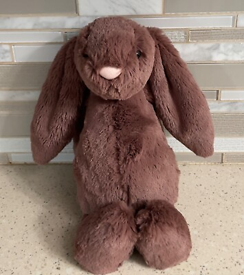 #ad Jellycat Bashful Fudge Bunny Brown 12quot; Rabbit Stuffed Plush Toy Animal Doll $12.99