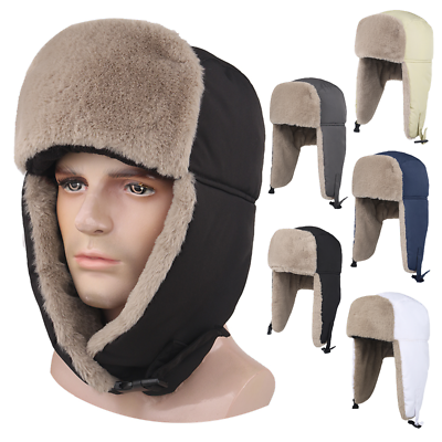 #ad Winter Hat Hat Skiing Fleece Warm Earflap Cap Unisex for Cold Weather Outdoor US $16.49