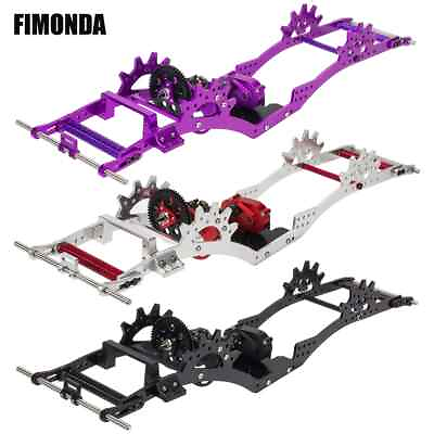 #ad LCG Chassis Kit w Gearbox Overdrive Set for 1 10 RC Crawler SCX10 Capra DIY $85.99