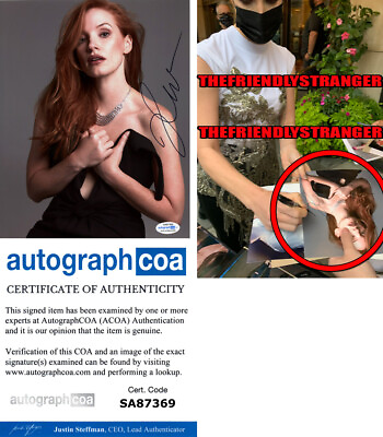 #ad JESSICA CHASTAIN signed 8X10 PHOTO n EXACT PROOF Hot SEXY The 355 ACOA COA $71.95
