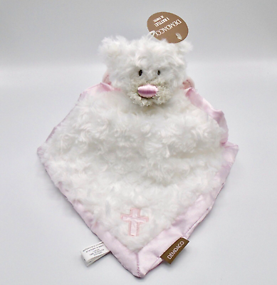 #ad DEMDACO Angel Bear Soft Plush Baby Security Lovey Blanket Rattle 9.5quot; x 9.5quot; $15.16