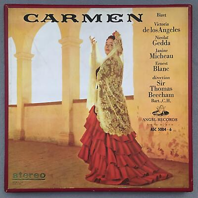 #ad C886 Bizet Carmen de los Angeles Beecham 3LP Angel Records ASC 5004 6 Stereo $29.90