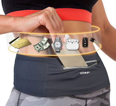 #ad Running Belt Waist Fanny Pack Phone Holder Pouch Gym Fitness Waistband Size L $9.99