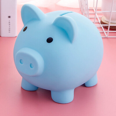 #ad Piggy Bank Money Boxes Storage Kids Toys Decor Children Money Saving Box Blue $7.21