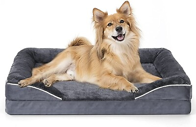 Dog Bed Dog Beds for Large Dogs Orthopedic Bolster Couch Pet Bed Size LARGE $59.99