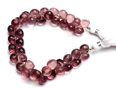 #ad 10 Pcs Hydro Kunzite Color Quartz Faceted Onion Briolette Beads Jewelry Making $25.49