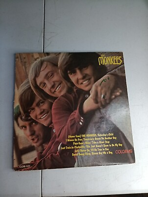 #ad The Monkeys LP Self Titled 1966 COM 101 Colgems Record Vintage Vinyl $8.10